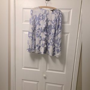 Banana Republic Blouse White and Lavender